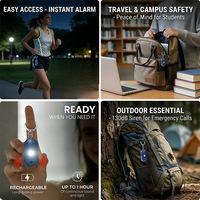 Nouvel Alarme Personnelle d'Urgence SOS, Dispositif d'Autodéfense, Porte-clés d'Alarme avec Appel d'Urgence GPS, Localisation par SMS, Alarme 130 dB, Rechargeable