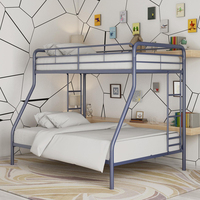 Vente en gros Lit à étage robuste en fer forgé Cadre de lit en acier pour chambre à coucher Hôtel Appartement École Dortoir Prison Lits superposés