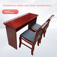 Table de conférence empilable en bois, table de bureau longue mobile, table de formation double, combinaison chaise-table, moderne et minimaliste