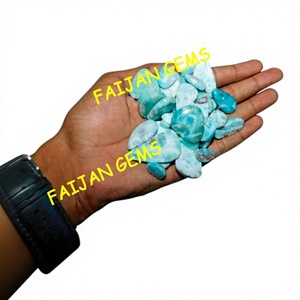 Vente en gros de pierres précieuses naturelles certifiées, lisses et charmantes, toutes formes mélangées, larimar cabochon pour la fabrication de bijoux, FIJAN GEMS Rajasthan - Product Image 3