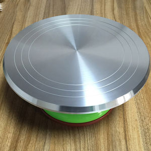 Customized LOGO Top Seller Aluminum Alloy Non-slip <strong>Cake</strong> <strong>Turning</strong> Rotating <strong>Table</strong> Decorating Turntable Stand - Product Image 6