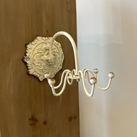 Crochet mural rotatif antique en détresse pour porte-collier de bijoux