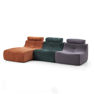 Nuevo barato buen precio compresión vacío pequeño embalaje sofá 3 asientos espuma de alta densidad sin montaje sofá piso sofá para apartamento - Product Image 3