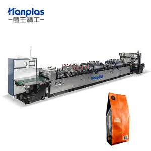 HP-CTFZ Hanplas Automatic Laminated 4 Side Seal Standing Zipper Doypack Central T Seal Gusset Bag Pouch Making Machine