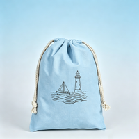 Pochette en toile personnalisée écologique à motif de dessin animé, avec cordon de serrage et poignée, logo imprimé à l'écran, robuste et réutilisable, vente en gros