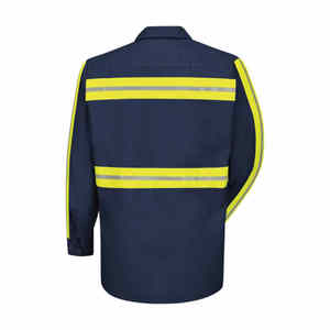 Vêtements de travail haute visibilité OEM avec logo personnalisé Chemise et pantalon respirants uniformes ignifuges avec logo personnalisé - Product Image 4