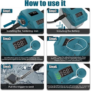 Fer à souder électrique sans fil portable pour batterie Makita <span class=keywords><strong>18V</strong></span> 480 ° Machine à souder électrique multifonctionnelle pour la maison - Product Image 2