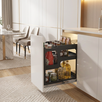 Armoire de cuisine en acier inoxydable Vbosr avec tiroir hydraulique à fermeture douce, panier coulissant d'angle magique pour cuisine