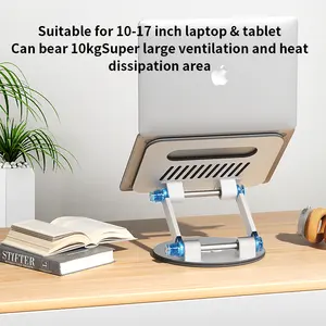 Neuankömmling Aluminium legierung 360 Rotation Laptop Faltbarer tragbarer belüfteter Desktop-Laptop halter für Büro und Raum