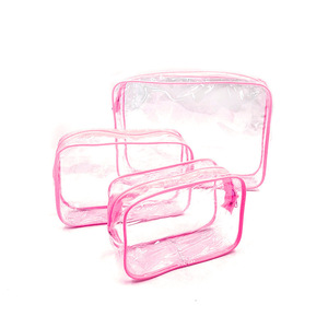Bolsa de Aseo Transparente Impermeable, Portátil, para Viaje, Almacenamiento de Cosméticos, Rectangular, con Cierre de Cremallera, 1-3L, PVC, Multifuncional - Product Image 2