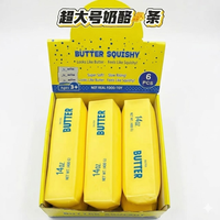 Jouet en caoutchouc souple et moelleux en forme de bâton de beurre, à pression lente, pour filles, garçons, étudiants, cadeau d'été pour fêtes