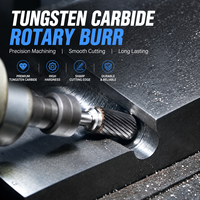 Fraise rotative industrielle à longue tige de 100 mm en carbure de tungstène pour le meulage et le débavurage