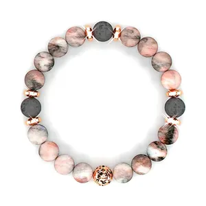 Healing Gemstone Beaded Bracelets for Women Men Natural Quartz Agate Stone Crystal Beaded Bracelet with Charms