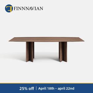 Mesa de Comedor Rectangular Plegable Minimalista Italiana Finnavia con Tapa de Mármol y Acabado en Nogal Negro <span class=keywords><strong>Alan</strong></span> - Product Image 6