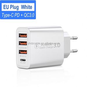 20W USB C PD Fast Charger 3USB+TYPE C Multi-port <b>Power</b> Adapter for IPhone13 12 Pro Max QC3.0 USB Wall Charger - Product Image 6