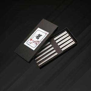 Palillos de acero inoxidable del zodíaco chino 304, redondos, huecos, de metal, antideslizantes, cubiertos para el hogar, regalo para adultos - Product Image 3