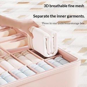 Underwear Lingerie Storage Box <b>Drawer</b> <b>Divider</b> Organizer Bra Sock Compartmentalized Solution Intimate Apparel Container Oxford - Product Image 3