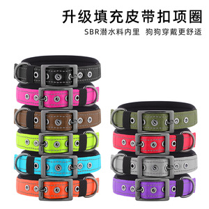 Collar para perro de nailon reflectante antiasfixia S M L XL para perros pequeños, medianos y grandes, color sólido para las cuatro estaciones - Product Image 3
