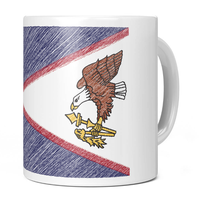 Mug en céramique personnalisé de la Samoa américaine, avec motif du drapeau national, pour l'hôtellerie et usage personnel