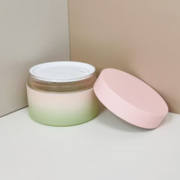 Flacon d'emballage cosmétique pour soins de la peau 100g PS rond avec bouchon à vis et impression sérigraphiée pour crème contour des yeux et masque facial