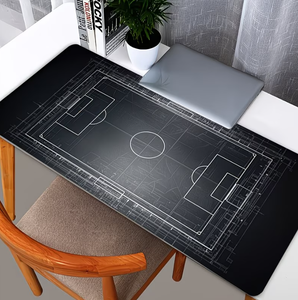 Tapis de souris à motif de plan de terrain de football, accessoire pour claviers de jeu, tapis de bureau pour joueurs sur ordinateur. 60x35cm - Product Image 2