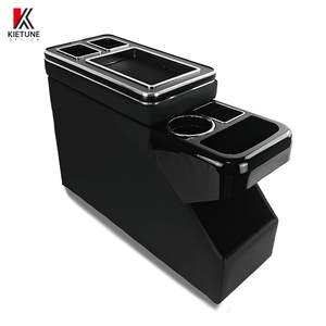 Boîte d'accoudoir de voiture noire avec porte-gobelet pour V.W Transporter Multivan T5 T6 accoudoir de Console centrale de voiture 2003-2020 - Product Image 2