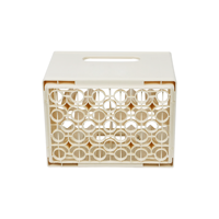 Caisse de bière en plastique 24 bouteilles en plastique Vintage-Feel personnalisée QS avec emblème traditionnel