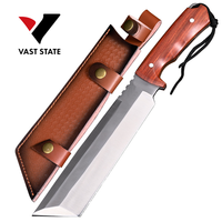 Quille d'exportation prête à l'emploi couteau de chasse à lame en acier inoxydable d'autodéfense portable intégré pour la survie en camping en plein air OEM