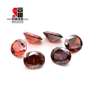 Baifu đồ trang sức CZ Stones giá bán buôn Loose oval cut Garnet Zirconia - Product Image 2