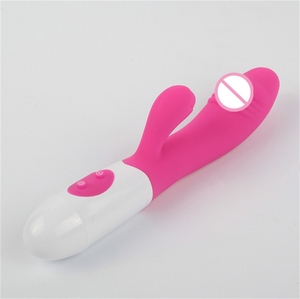 هزاز نسائي عالي الجودة بـ30 سرعة، مصنوع من السيليكون على شكل أرنب مزدوج، محفز لنقطة <span class=keywords><strong>G</strong></span>، قضيب اصطناعي هزاز للنساء - Product Image 5