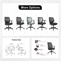Kabel Chaise de bureau pivotante professionnelle Chaise de direction à dossier réglable avec tissu en maille Design moderne pour les visiteurs