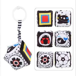 Venta caliente juguetes <span class=keywords><strong>de</strong></span> educación temprana bebé libro suave lavable tacto sensación libro infantil estimulación Visual paños libro - Product Image 6