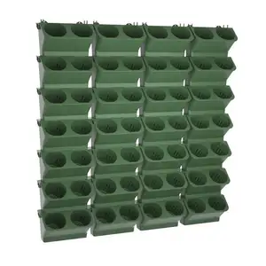 Macetas de pared de plantas de interior de diseño único, maceta vertical tridimensional para colgar en la pared del lavabo verde, caja de plantación vertical para granjero