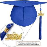 Ensemble de toge et de chapeau de remise de diplôme unisexe mat 2025 pour le lycée et la remise de diplôme de licence, la toge pour la remise de diplôme