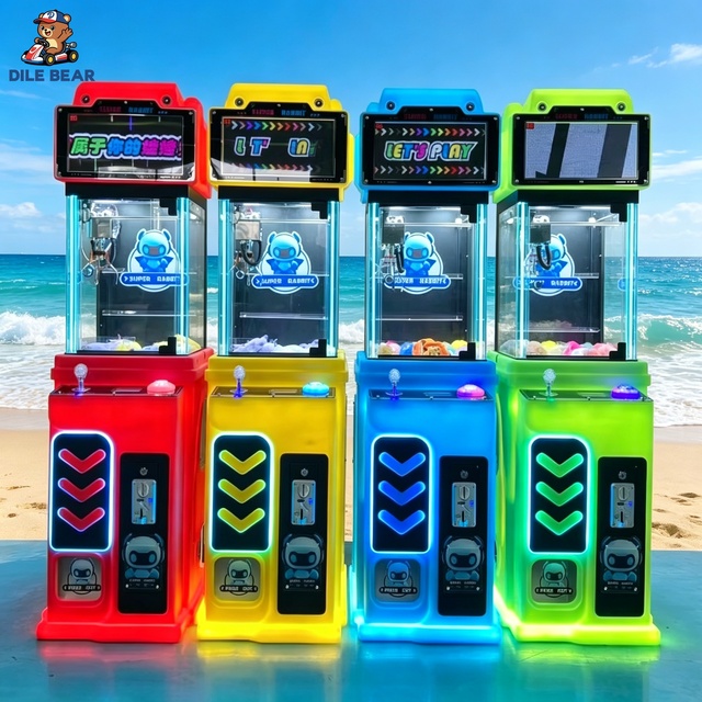 Custom Logo Red Mini Claw Machine Coin Operated Arcade Game Machine Small Plush Toy Catcher for Amusement Park Cinema Shopping