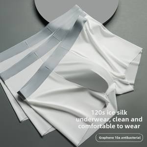 Nouvel Arrivage Sous-Vêtements pour Homme Respirants et Antibactériens en Soie Glacée Boxer pour Homme en <span class=keywords><strong>Nylon</strong></span> Caleçon pour Homme Fournisseur OEM Personnalisé - Product Image 1