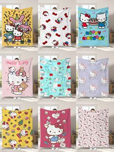 ผ้าห่มการ์ตูนเนื้อนุ่ม โพลีเอสเตอร์ คาวาอี้ ลายเคที ผ้าฟลีซเนื้อนุ่ม ผ้าห่มเด็กสีชมพู สำหรับเดินทาง - Product Image 4