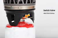 Système de cuisson portable pour le camping en plein air, cuisinière à jet Fastboil, gaz propane/butane, allumage, pot en aluminium, capacité 1L, sac de transport