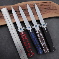 Couteau pliant portable et fin, lame en acier 3Cr13 plaquée titane, manche en G10, couteau de poche pour le camping en plein air, outils EDC