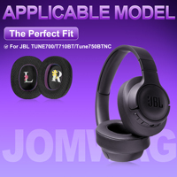 Coussinets d'oreille en mousse à mémoire de forme pour casques sans fil supra-auriculaires JBL Tune 700/700BT/710BT/720BT/750BT/750BTNC/760NC/770NC