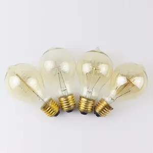 Yüksek kalite E27 Edison ampul 40W nostaljik edison ışık ampül A19/A60 retro aydınlatma ampul antika edison lambaları ev dekorasyon için