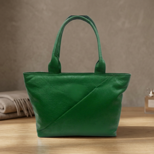 Sac bandoulière pliable en cuir véritable imperméable pour femme, fermeture éclair, idéal pour l'extérieur, Saint-Valentin, le plus vendu - Product Image 1