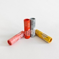 Brillant à lèvres biodégradable Tubes en papier kraft Baume à lèvres Boîte cylindrique recyclée Étiquetage personnalisé Emballage en papier de baume pour le visage Push up