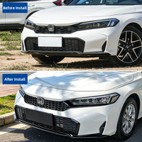 Kit carrosserie complet avec calandre nid d'abeille, lèvre avant, jupes latérales et aileron arrière pour Honda Civic 11e génération berline