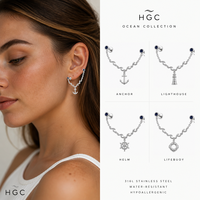 Bijoux de piercing sur le thème de la mer avec coquillages, étoiles de mer et hippocampes pour oreille, nez, ventre, langue, lèvre – Fabrication sur mesure