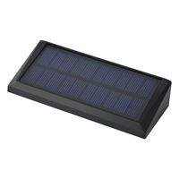 Lampe murale solaire extérieure étanche à LED blanc chaud en acier inoxydable IP65, auto-adhésive, dimmable, en polycarbonate, pour jardin