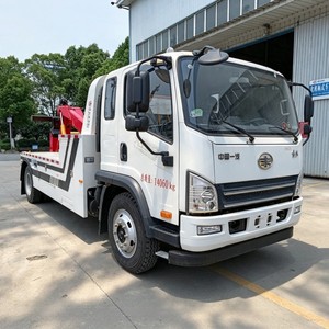 Petit camion de dépannage FAW 4x2 avec grue et nacelle de levage combinées, capacité de 5 tonnes, pour le sauvetage en ville - Product Image 2