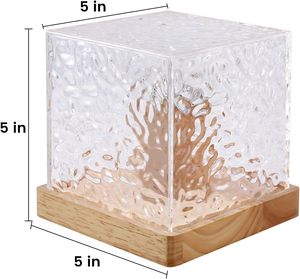 3D 16 colori rotanti cristallo blu dinamico acqua ripple cubo tavolo <span class=keywords><strong>notte</strong></span> - Product Image 6