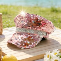 Chapeaux de fête de luxe Burning Man en gros, 3 MOQ, avec paillettes et strass, chapeau de capitaine personnalisé unisexe pour la plage et les festivals en plein air
