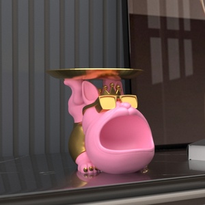 ชั้นวางงานฝีมือทำจากเรซินปากสุนัขขนาดใหญ่เกรดสูงชั้นวางรองเท้าต่อสู้สุนัขถาดเก็บของพร้อมเครื่องประดับที่สำคัญ - Product Image 4